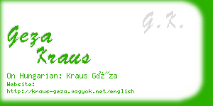 geza kraus business card